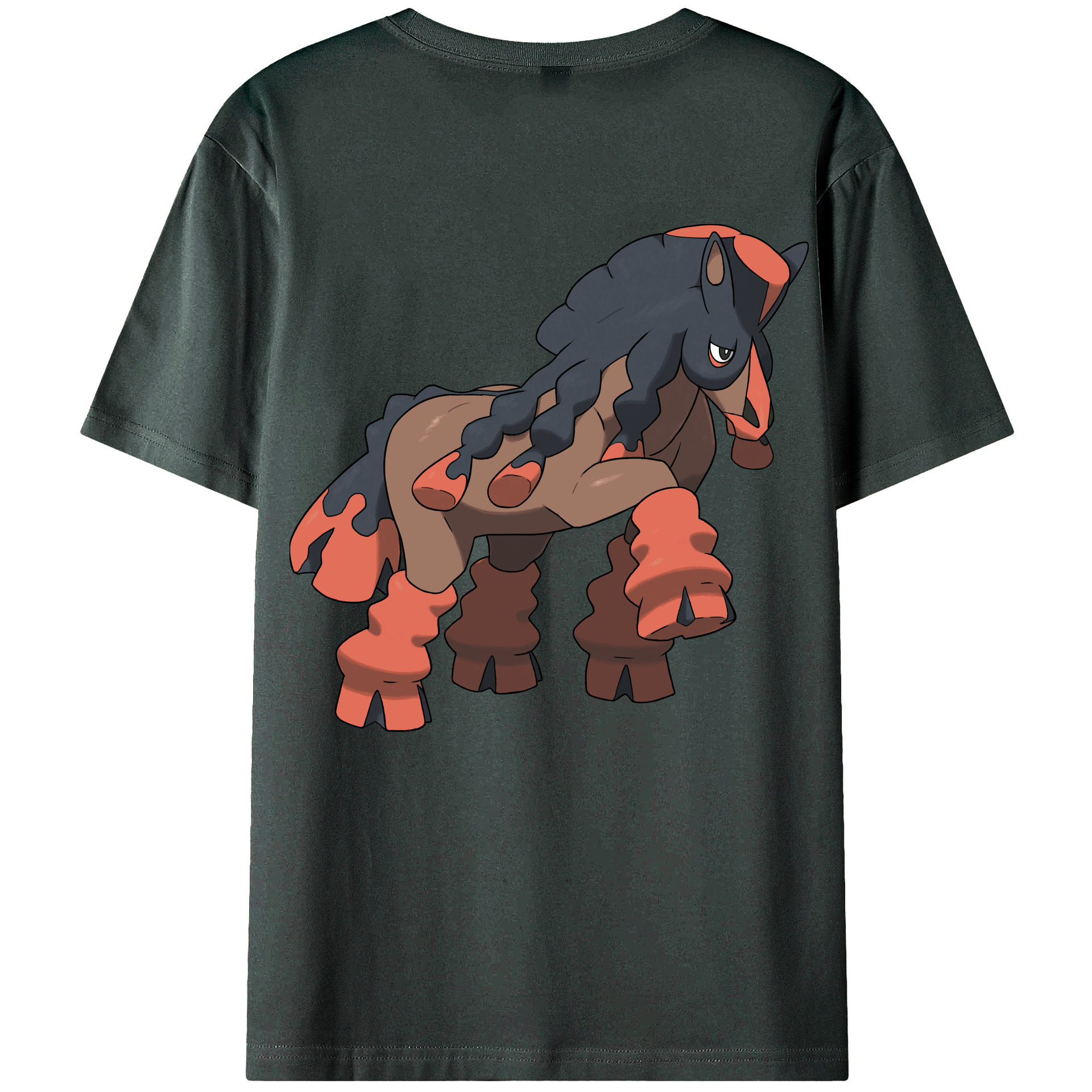 （画像用） ポケットモンスター Pokémon 綿100％ メンズ半袖Tシャツ（バックプリント） 通気性